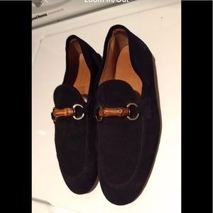 Gucci Suede Bamboo Loafers